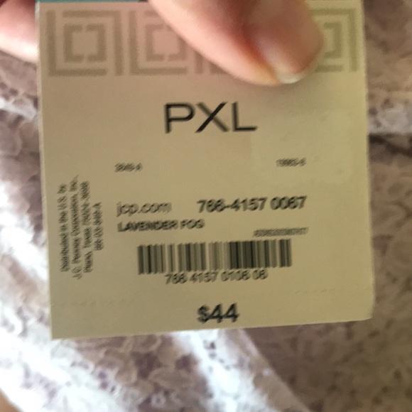 Liz Claiborne Lilac Lace Lined Dressy 👚 Shirt - Picture 9 of 9